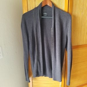 All Saints Asymmetrical Zip Cartigan